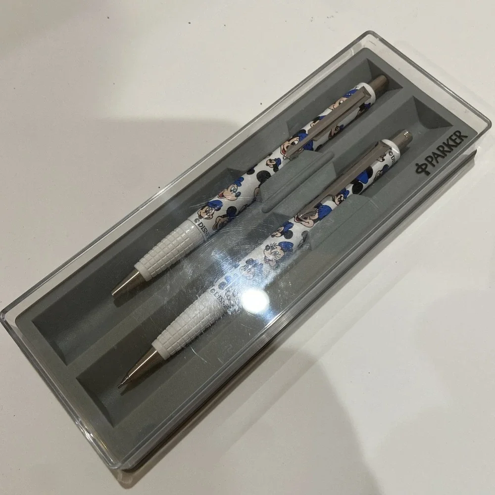 Parker Mickey Ballpoint Mechanical‎ Pencil Set Vinatge Limited Edition Original